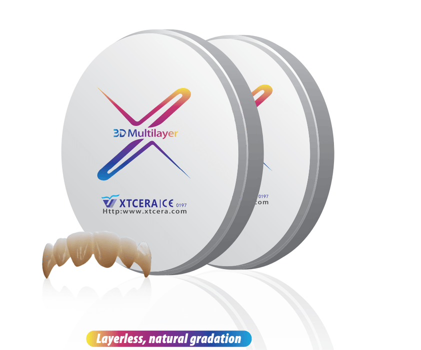 XTCERA Milling Disc XTCERA 3D Multilayer Preshaded Dental Zirconia Material